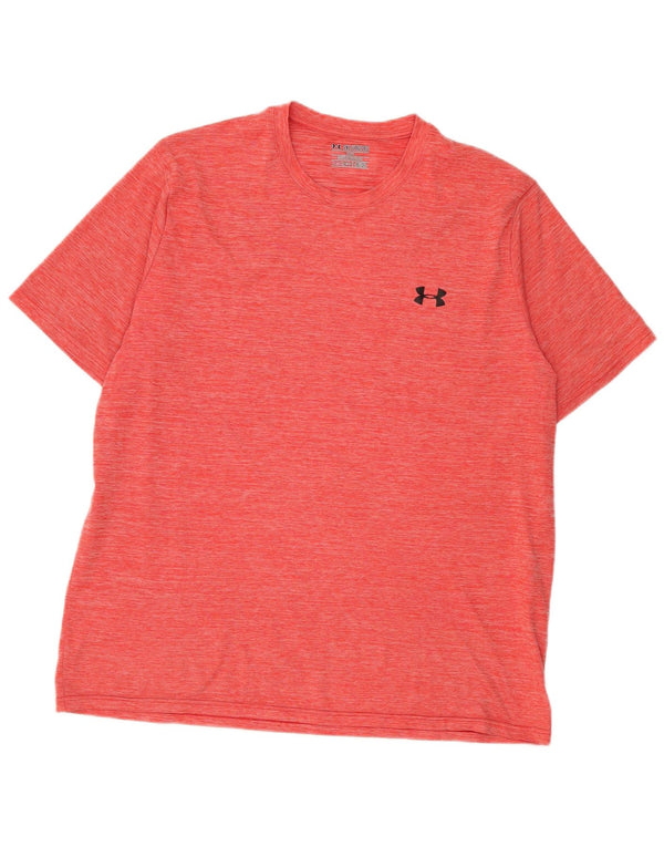Męska koszulka t-shirt Under Armour Heat Gear, 2XL, czerwony, nakrapiany poliester