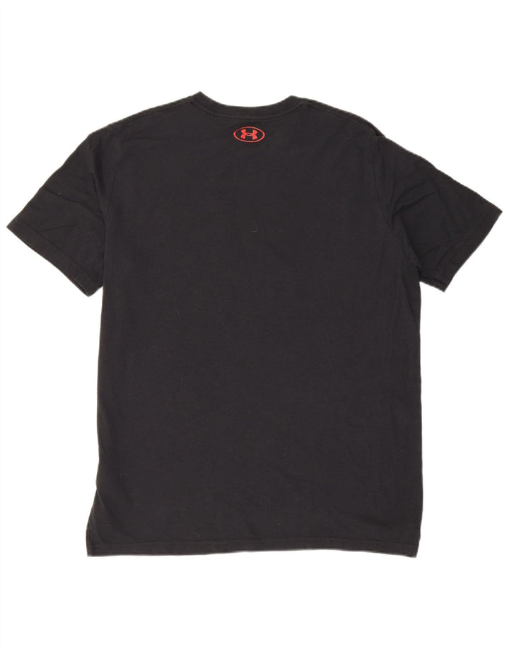 Męski T-shirt z grafiką Under Armour, duży, czarny, bawełniany