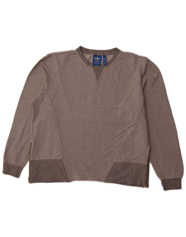 Damska bluza oversize ADIDAS UK 18 XL, szara bawełna