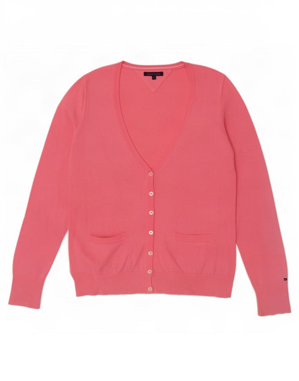 Sweter damski Tommy Hilfiger UK 12, średni, różowy, bawełniany