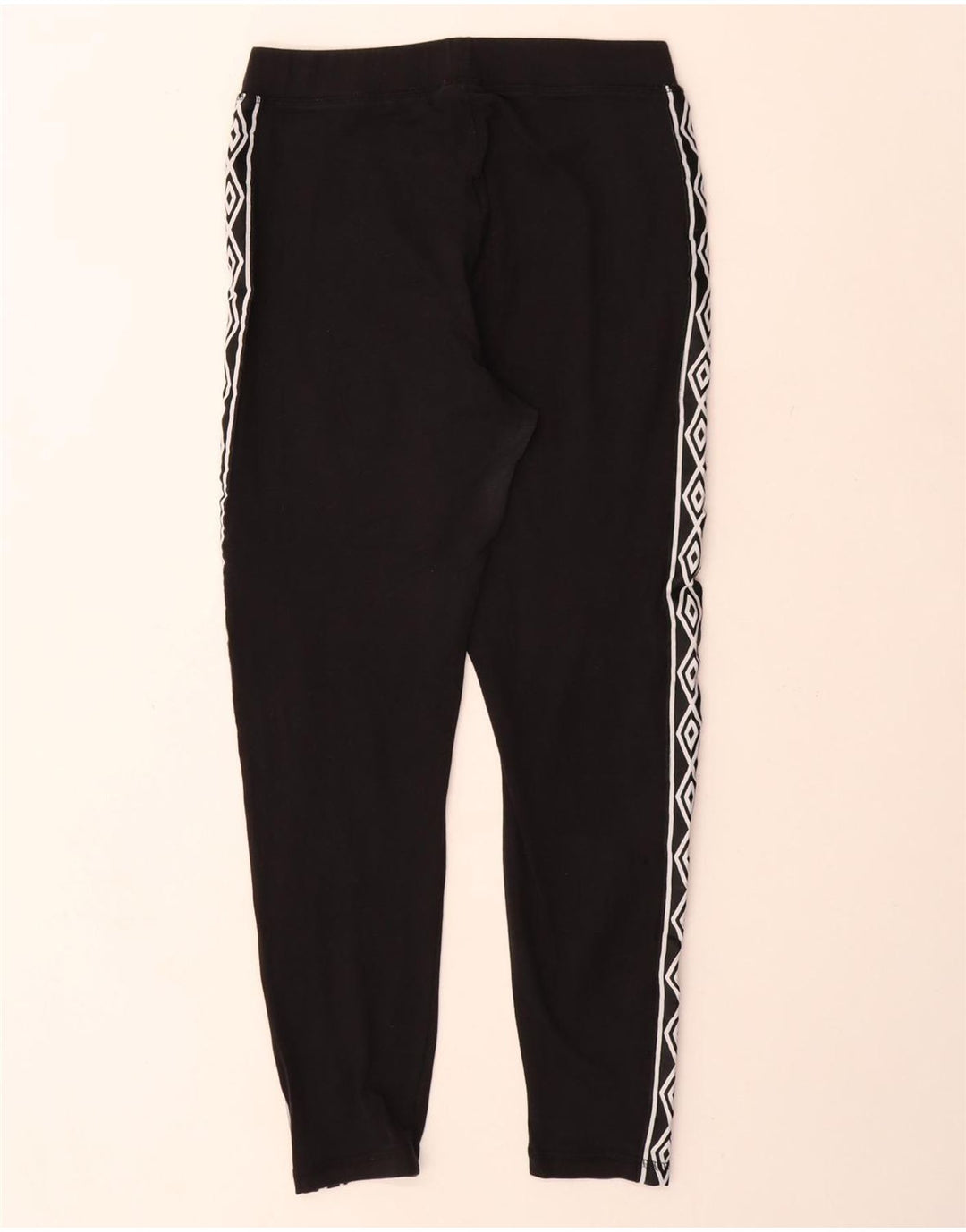 Damskie legginsy graficzne Umbro UK 12, średnie czarne, bawełniane