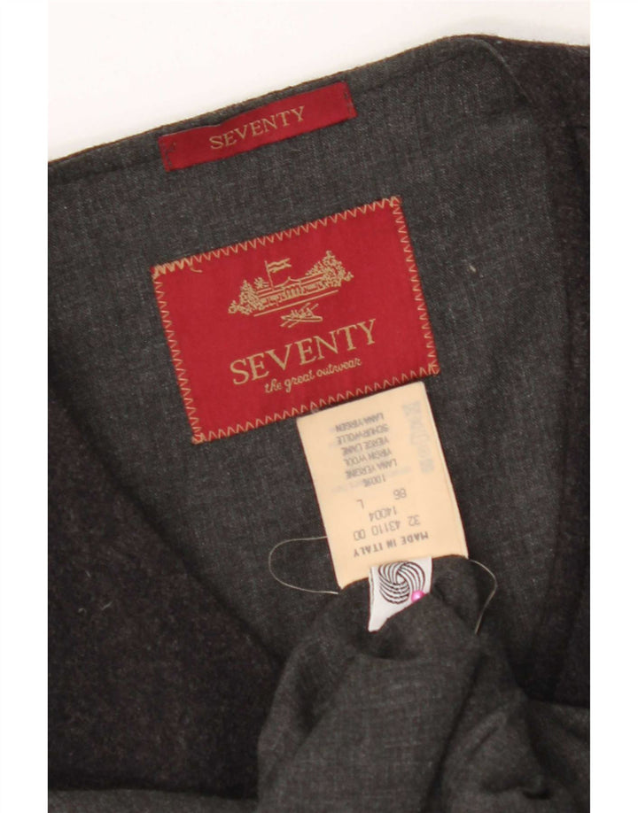 Kamizelka męska Seventy, duża, szara, z dziewiczej wełny