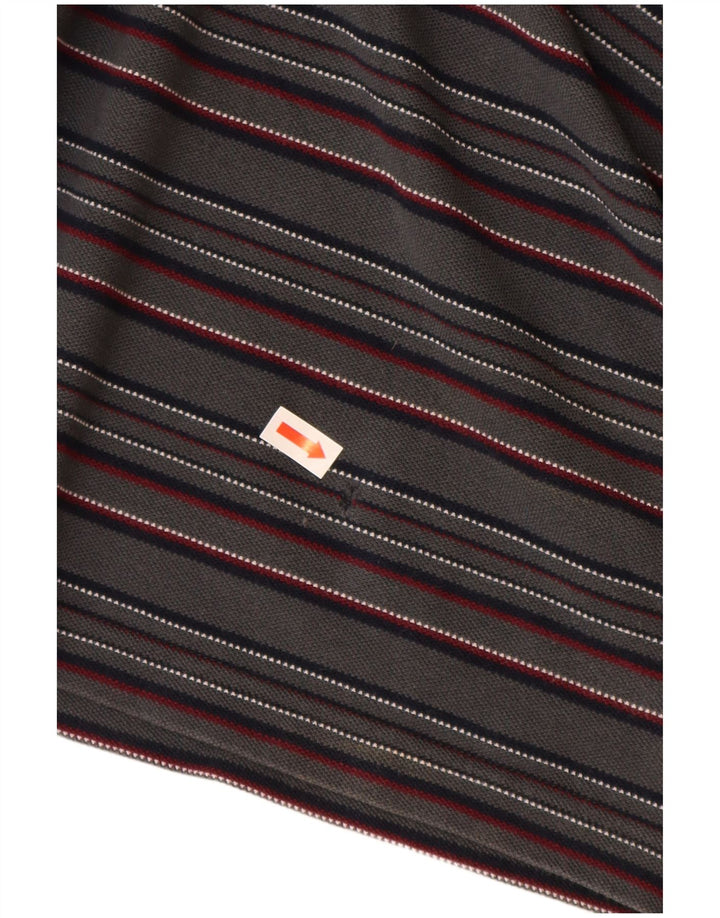 Męska koszulka polo z długim rękawem FRED PERRY Średnioszary, bawełniany w paski