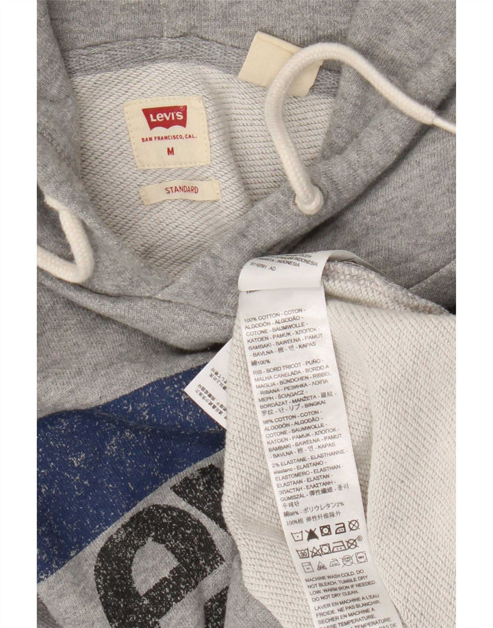 Męski sweter z kapturem Levi's Standard Graphic, średnioszary, bawełniany