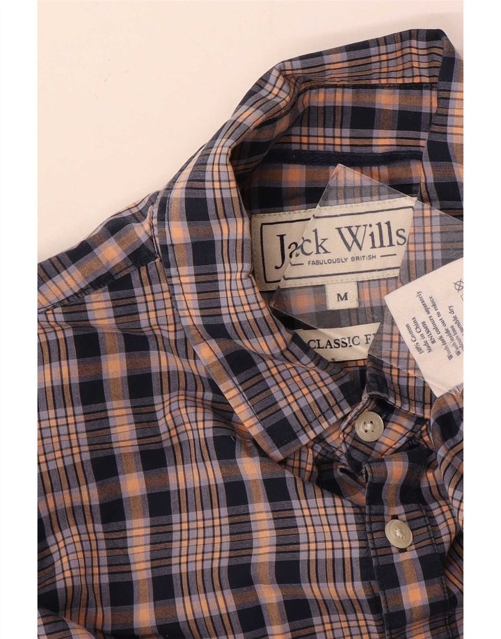 Koszula męska Jack Wills o klasycznym kroju, bawełniana w średnią niebieską kratkę