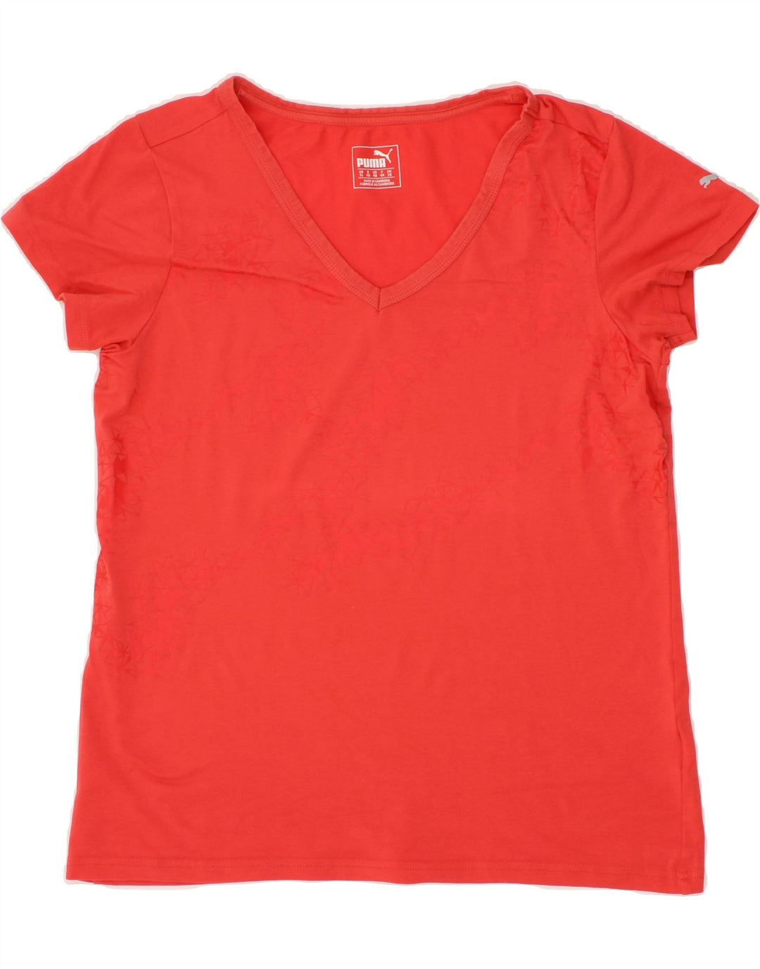 PUMA Womens T-Shirt Top UK 16 Large Red Vintage Puma and Second-Hand Puma from Messina Hembry 