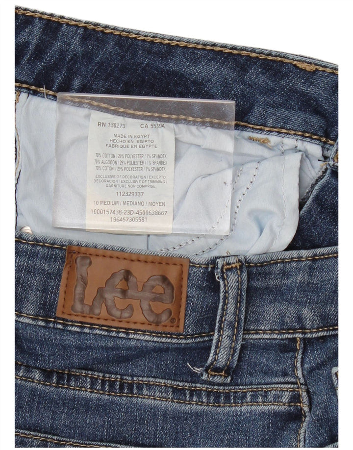 Damskie jeansy Capri LEE US 10 Large W30 L21 Niebieskie bawełniane