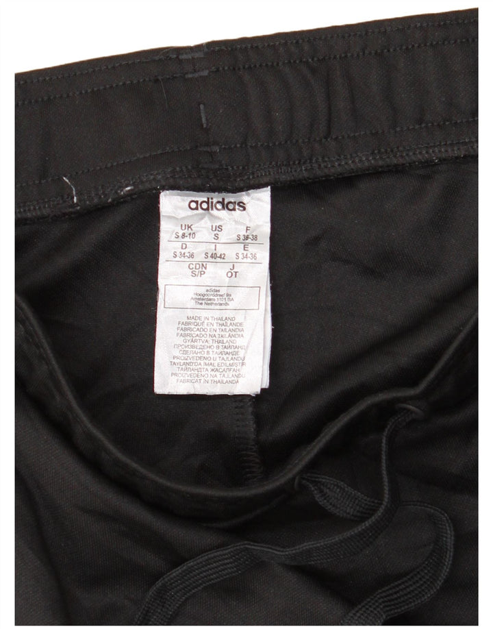 Damskie spodnie dresowe Adidas UK 8/10, małe, czarne, poliestrowe