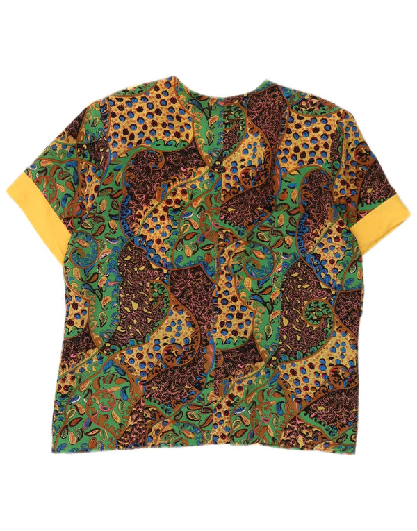 Damska marynarka z krótkim rękawem VINTAGE UK 14, duża, wielokolorowa