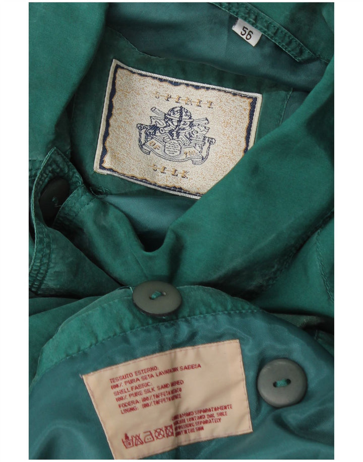 Męska kurtka bomberka Vintage IT 56 3XL Zielony jedwab