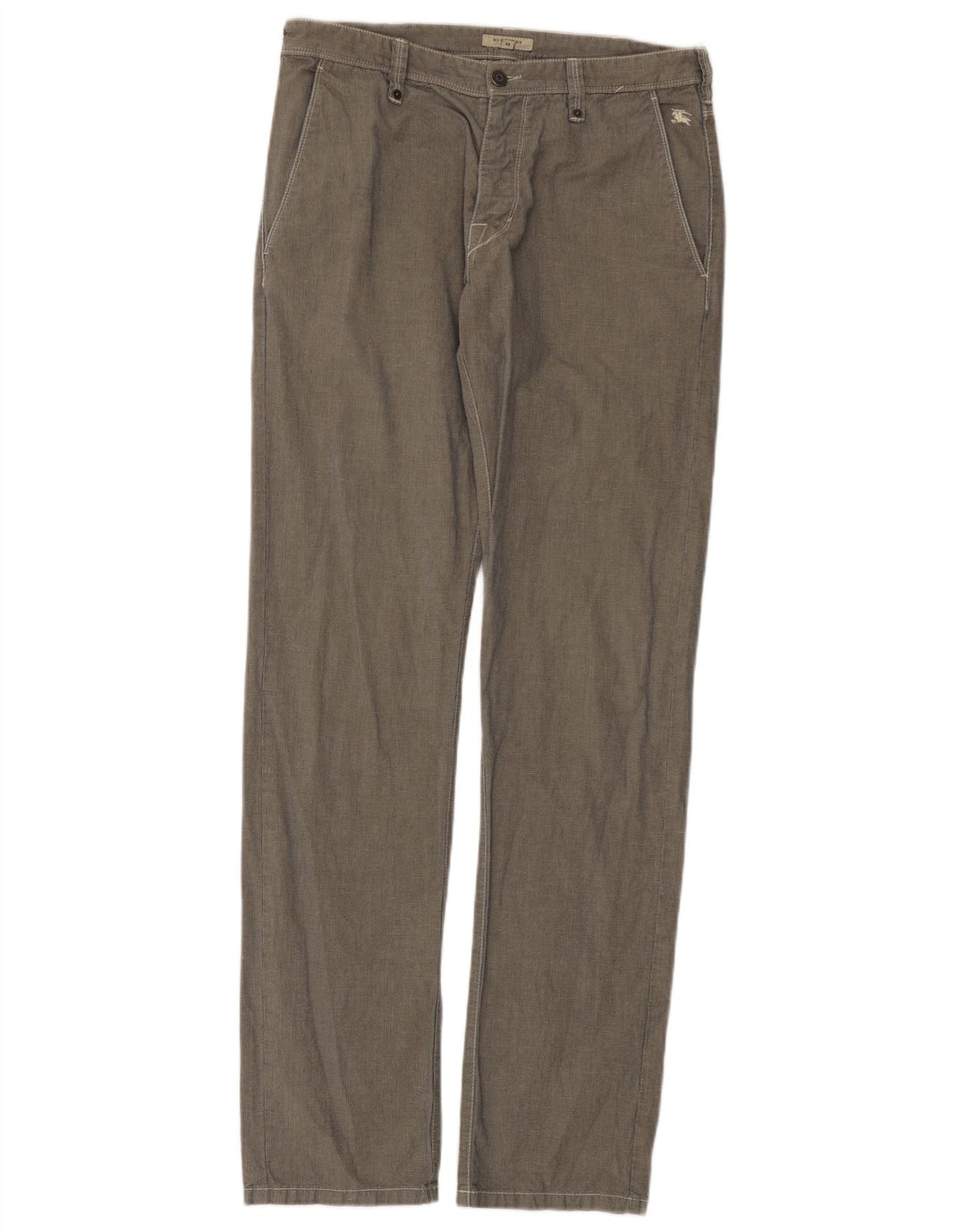 Męskie proste spodnie chino Burberry W32 L34 szare