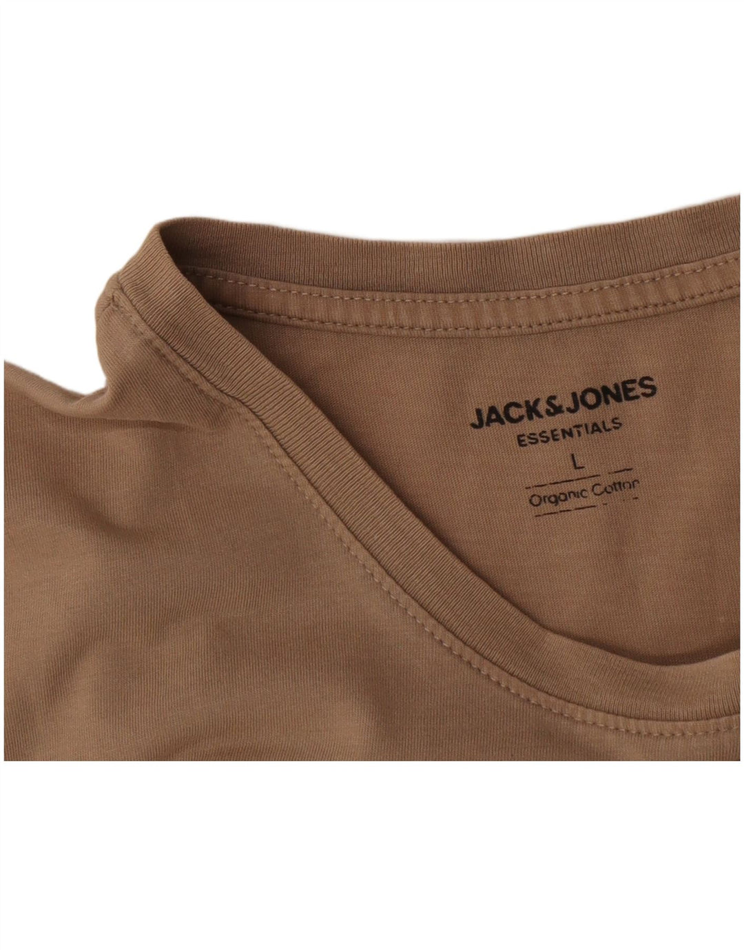 T-shirt męski Jack & Jones, duży, beżowy, bawełniany