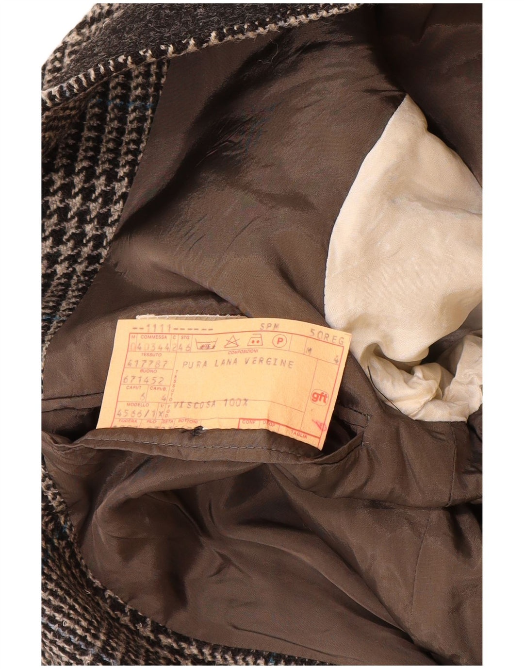 GIORGIO ARMANI Męska marynarka zapinana na 2 guziki IT 50 Średnia szara pepitka