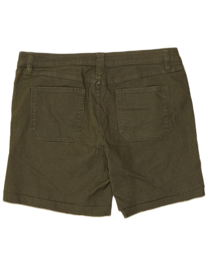Damskie spodenki jeansowe PRANA US 12, duże L34, bawełna khaki