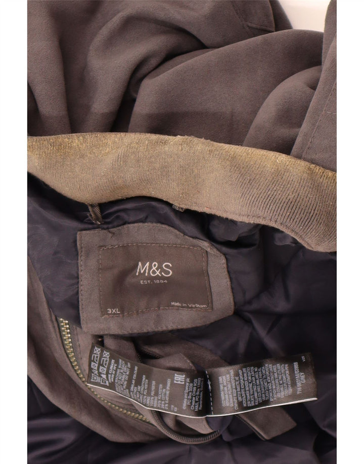 Męska kurtka bomber Marks & Spencer UK 46 3XL, szary poliester