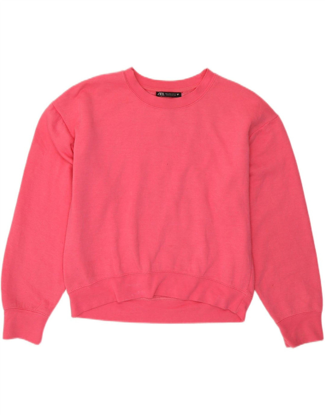 Damski sweter oversize Zara UK 10, mały, różowy poliester