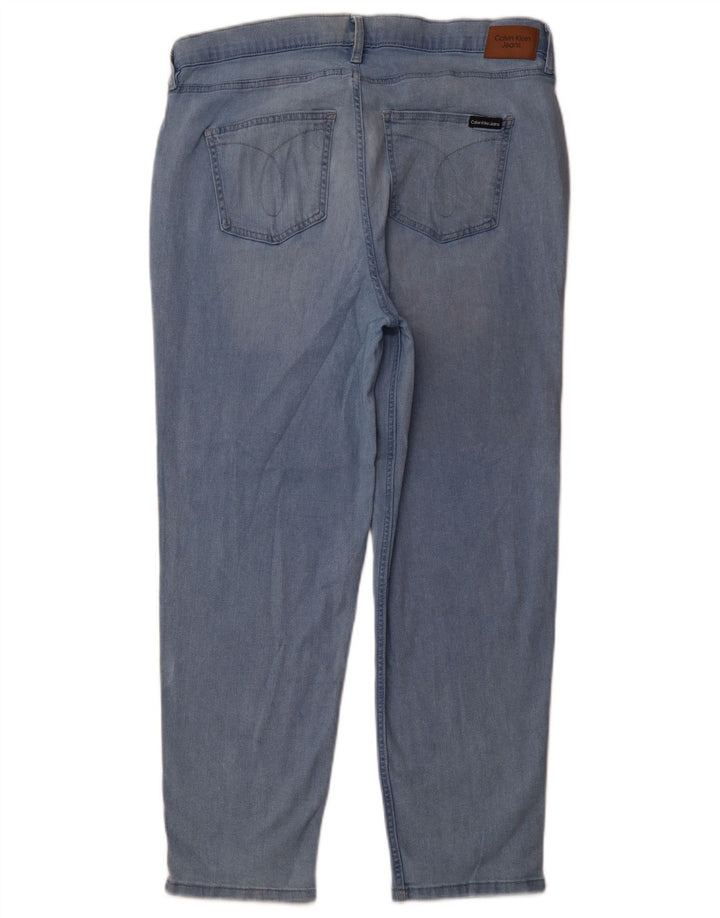 Damskie jeansy Calvin Klein Crop US 16 Large W33 L26 Niebieskie bawełniane