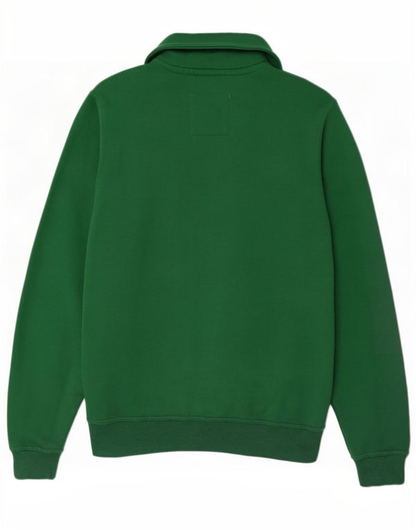 Crew Clothing Męska bluza z zamkiem błyskawicznym, sweter XS, zielona bawełna