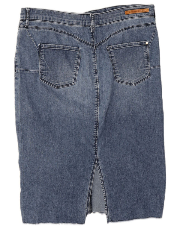 Damska spódnica dżinsowa Fiorella Rubino UK 12 Medium W34 Niebieska bawełna