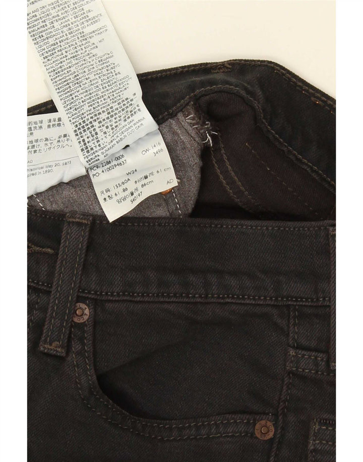 Damskie jeansy Levi's Slim W24 L27 Czarna bawełna