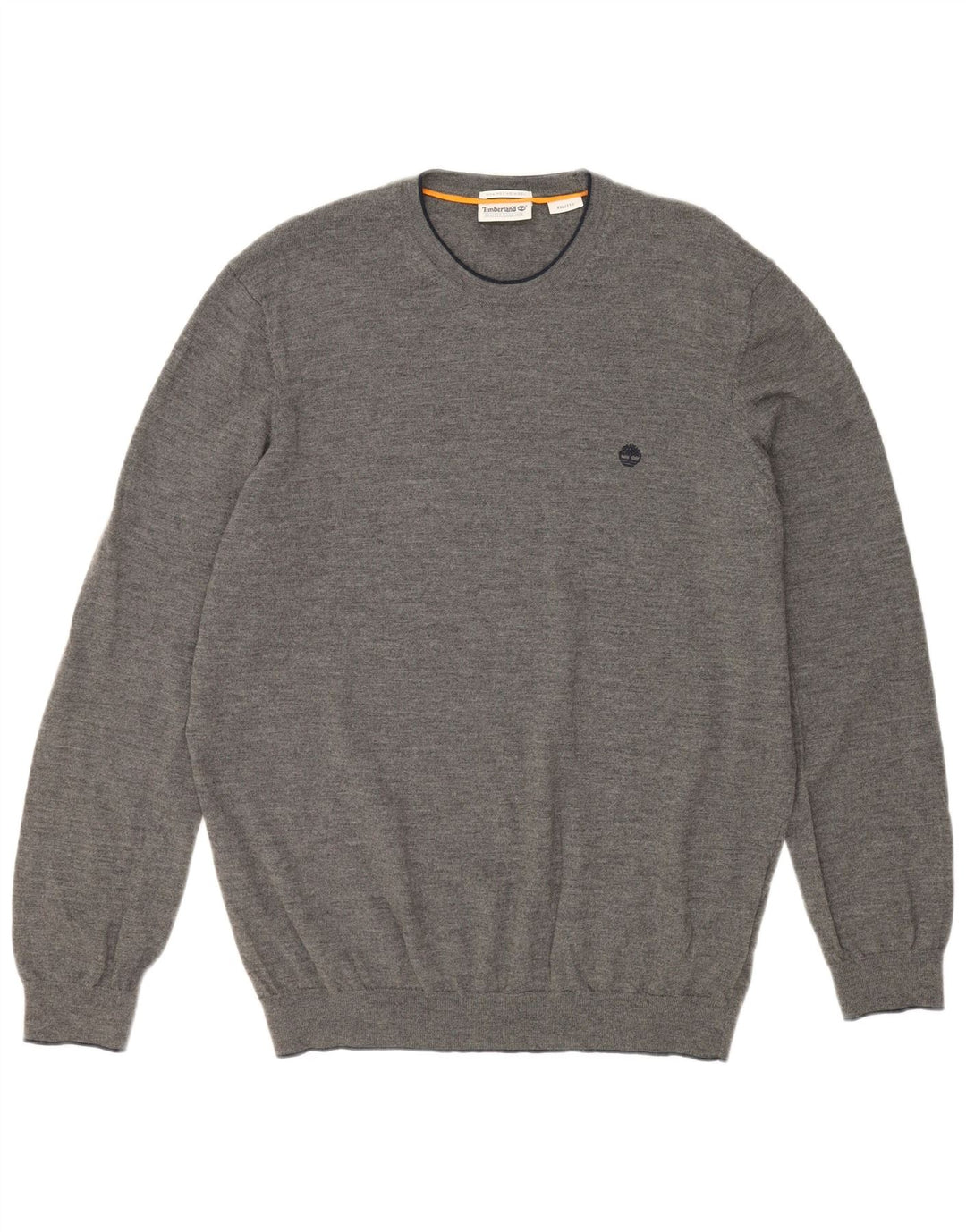 Męski sweter TIMBERLAND z okrągłym dekoltem 2XL, szara wełna merynosów
