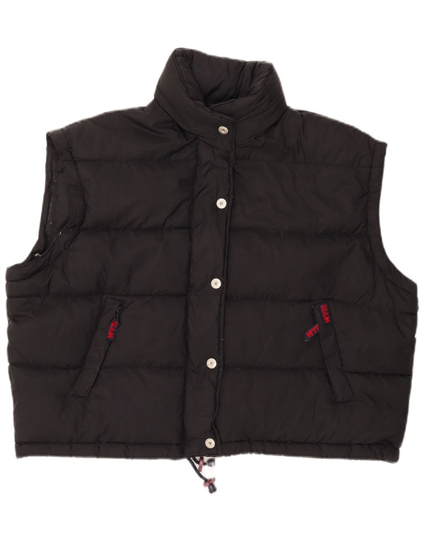 Damska wyściełana kamizelka z kapturem oversize Slam UK 16, duża, czarna, nylonowa