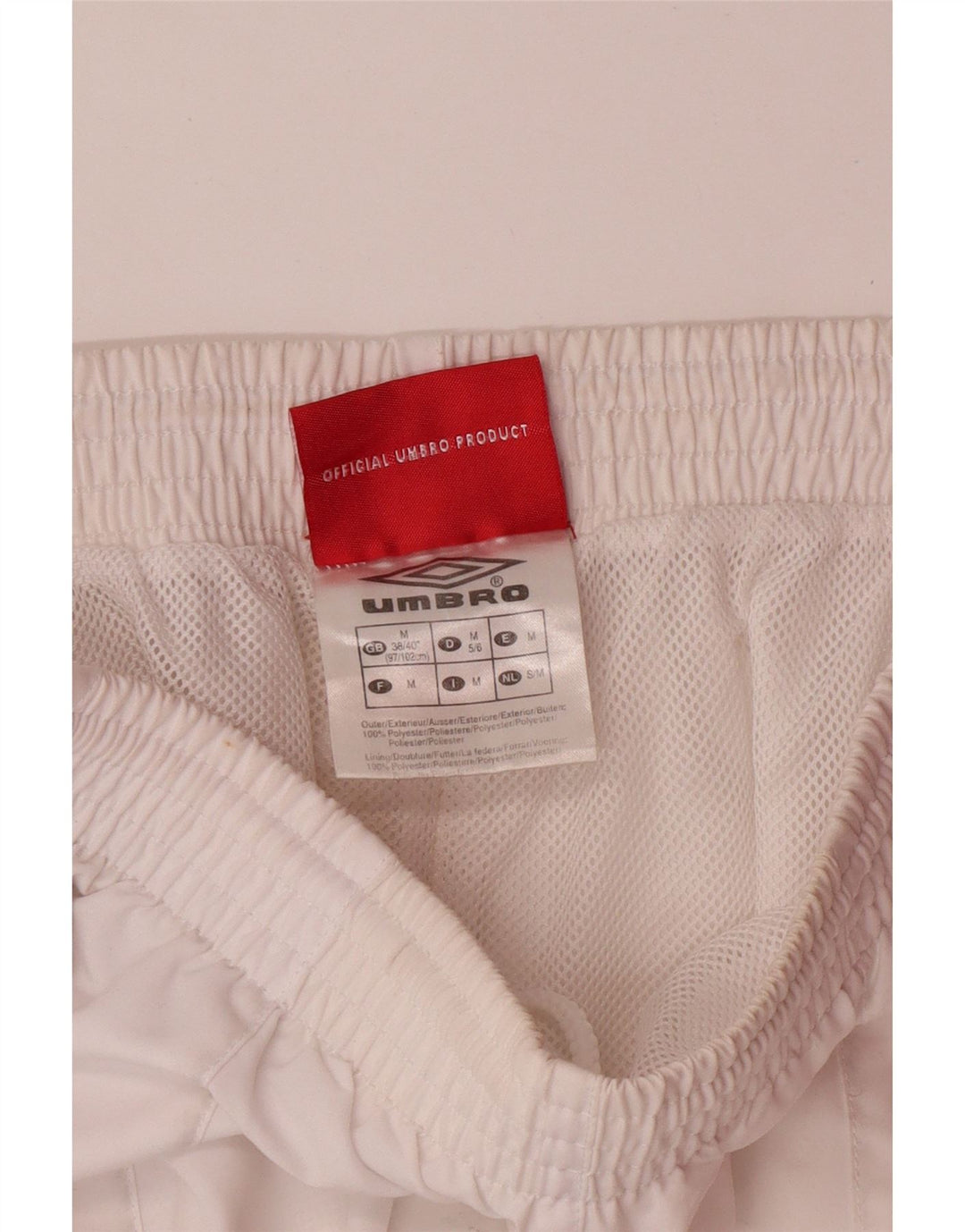 Męskie spodenki sportowe UMBRO Bermudy UK 38/40 Średni biały poliester