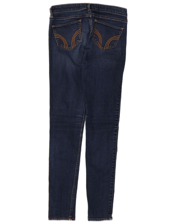 Damskie dżinsy rurki Hollister US 1 XS W25 L29 Niebieskie, bawełniane