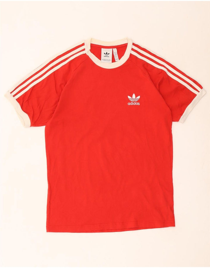 Adidas Męski T-shirt Top Średni Czerwony Bawełniany