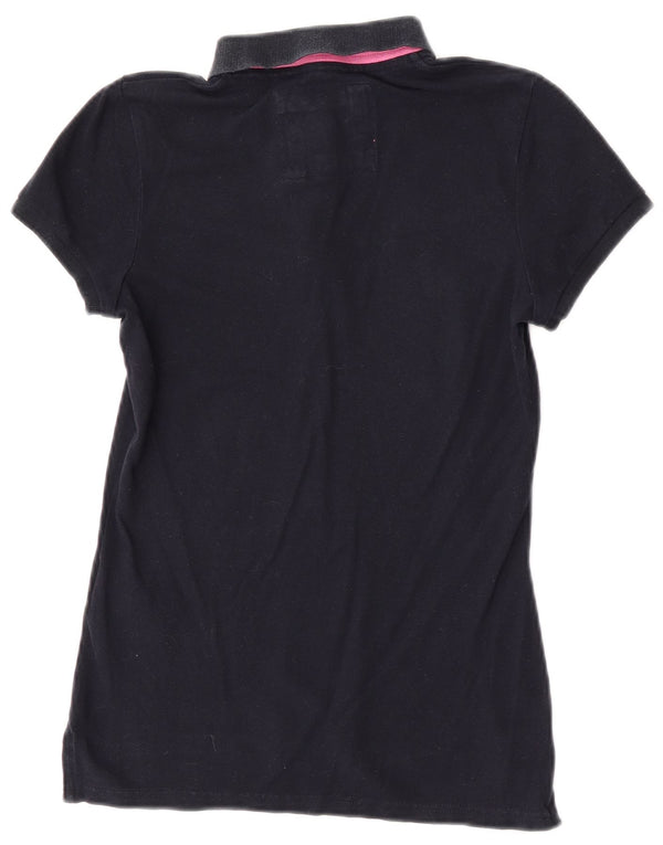 Damska koszulka polo Abercrombie & Fitch UK 12, średnia, granatowa, bawełniana