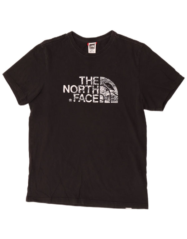 Męska koszulka z grafiką The North Face, średnia, czarna bawełniana koszulka sportowa