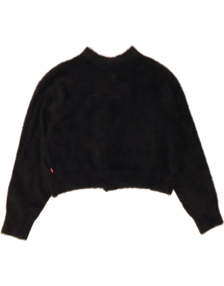 LEVI'S Womens Faux Fur Bolero Jacket UK 14 Medium Black Polyamide Vintage Levi's and Second-Hand Levi's from Messina Hembry 