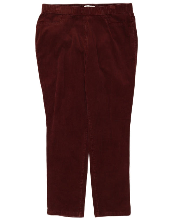 Spodnie sztruksowe Marks & Spencer Damskie UK 14 Large W34 L26 Burgundowe