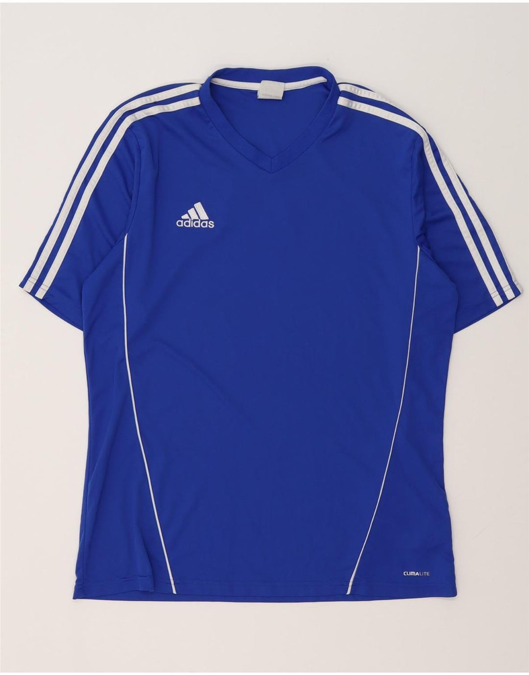 Męski T-shirt ADIDAS Climalite, duży, niebieski, poliester