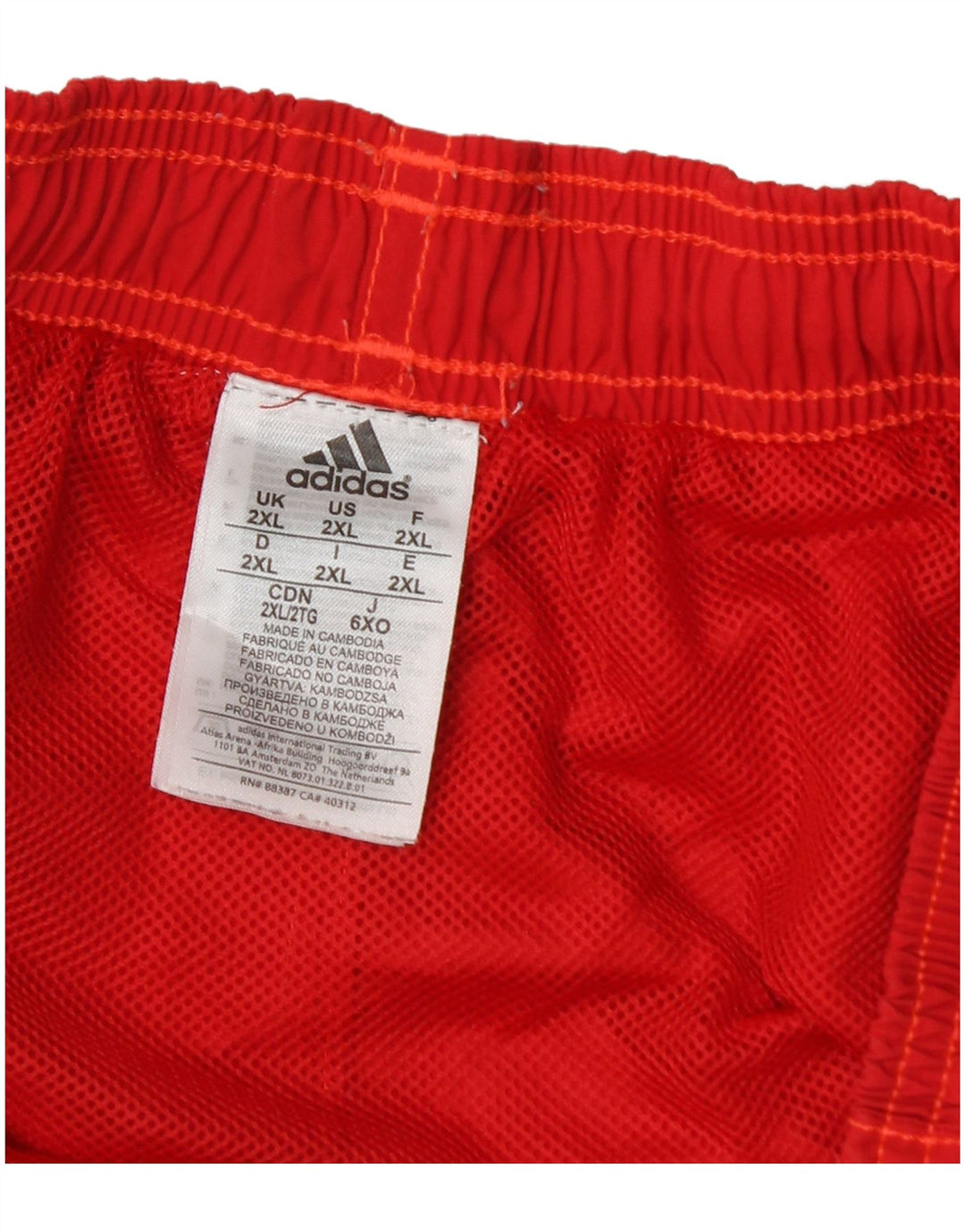 Męskie spodenki sportowe Adidas 2XL Czerwony poliamid