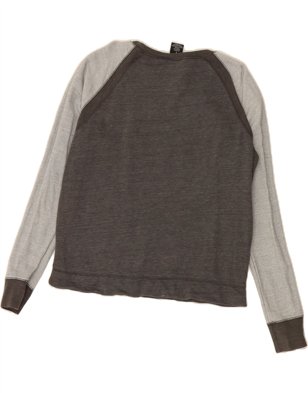 REEBOK Womens Sweatshirt Jumper UK 16 Large Grey Colourblock Cotton Vintage Reebok and Second-Hand Reebok from Messina Hembry 