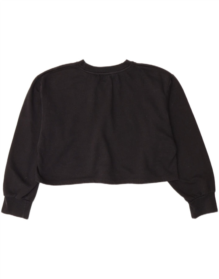 ZARA Womens Crop Top Long Sleeve UK 16 Large Black Vintage Zara and Second-Hand Zara from Messina Hembry 
