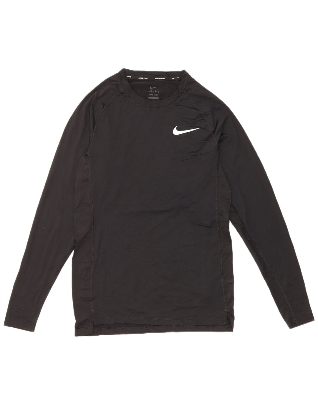 Męska koszulka Nike Dri Fit Slim z długim rękawem, mały, czarny poliester