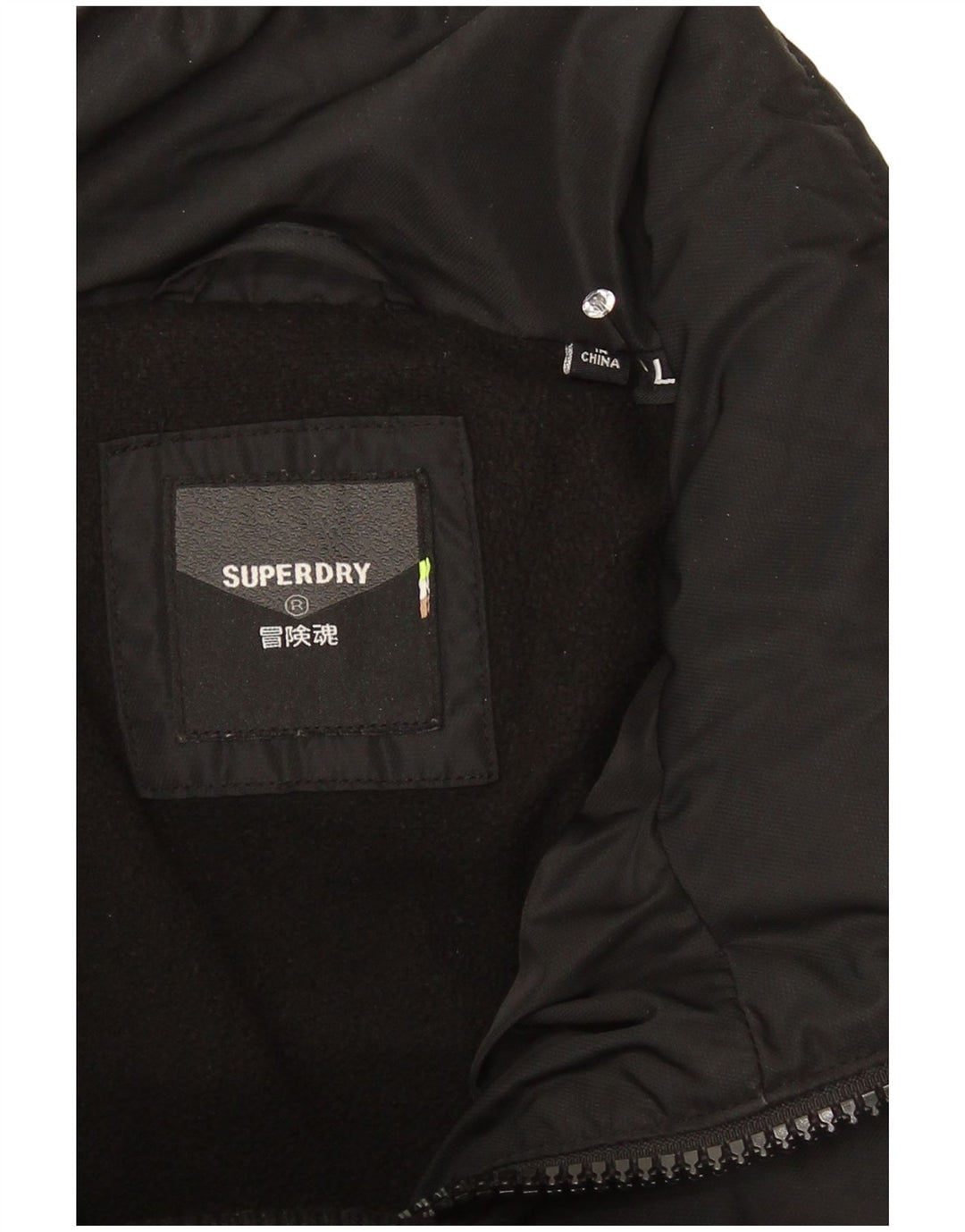 Męska ocieplana kurtka Superdry UK 40, duży, kamuflaż khaki, poliester