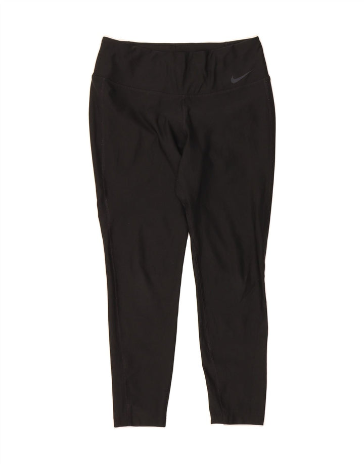 NIKE Womens Dri Fit Leggings UK 12 Medium  Black Vintage Nike and Second-Hand Nike from Messina Hembry 
