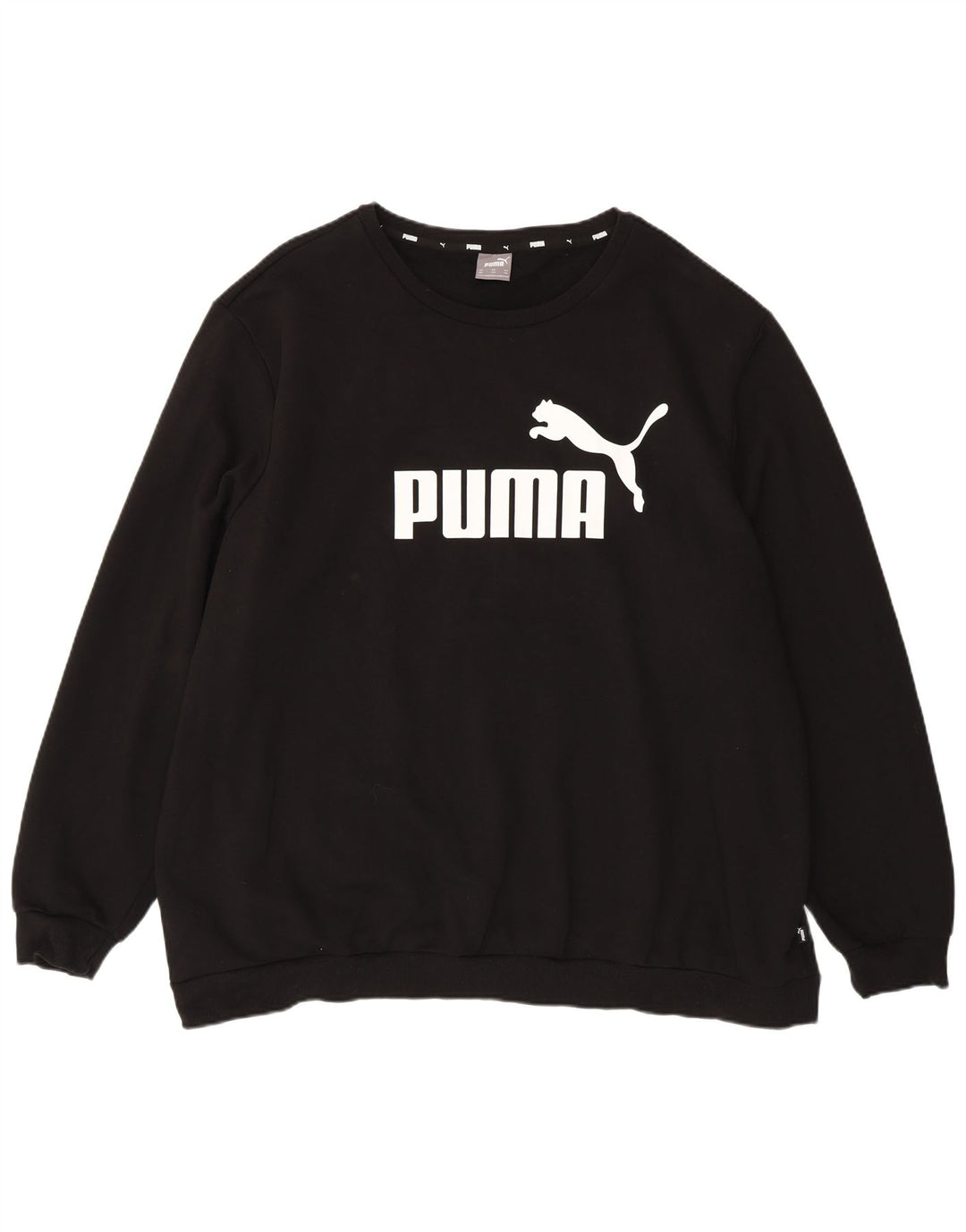 Męska bluza z grafiką Puma, sweter 4XL, czarna bawełna