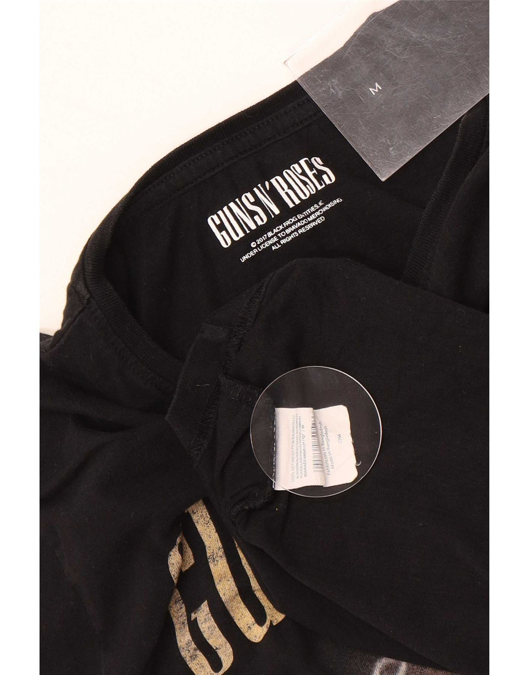 Męski T-shirt z grafiką Guns N' Roses, średni czarny, bawełniany