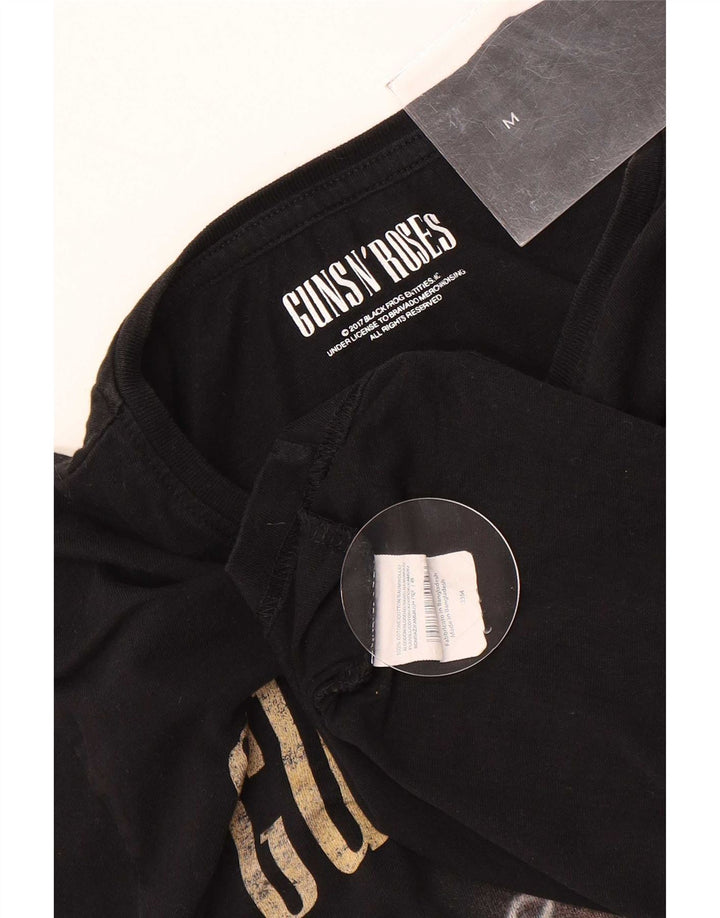 Męski T-shirt z grafiką Guns N' Roses, średni czarny, bawełniany