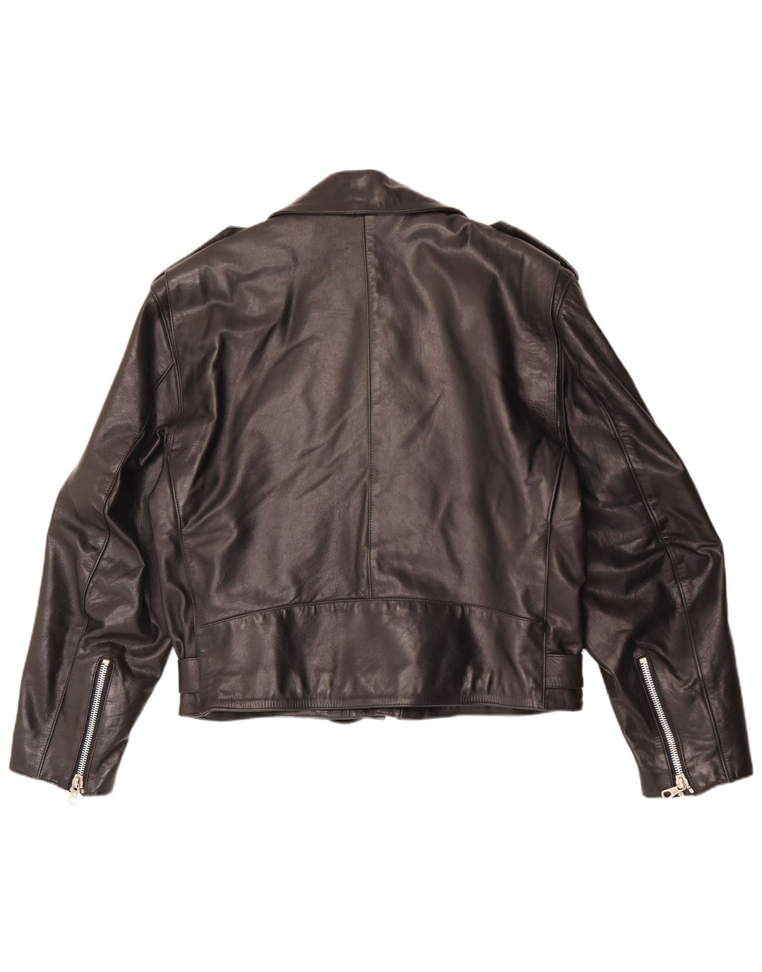 Vintage męska skórzana kurtka motocyklowa IT 52 XL czarna skóra