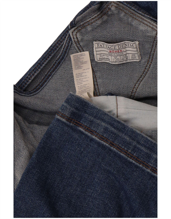 Damskie ogrodniczki Fat Face Capri Jeans UK 12 Medium W32 L21 Niebieska bawełna