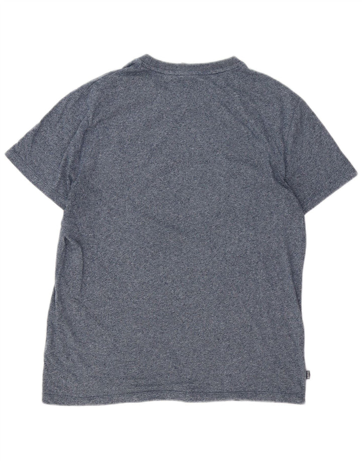 SUPERDRY Męski T-shirt Top XL Granatowy, bawełniany w cętki