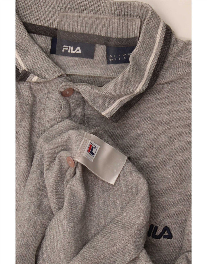 Męska koszulka polo Fila w małe szare paski