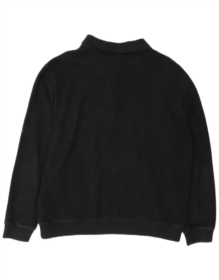 Męski sweter polo Massimo Dutti 2XL, czarny, bawełniany
