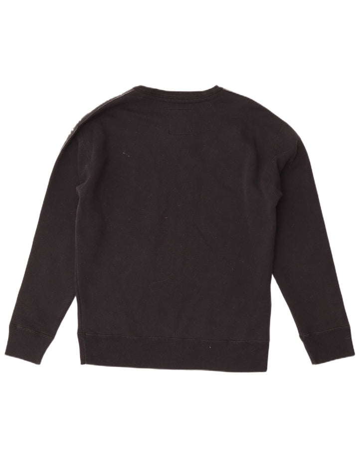 Męski sweter z grafiką Hollister, mały, czarny, z blokami kolorów