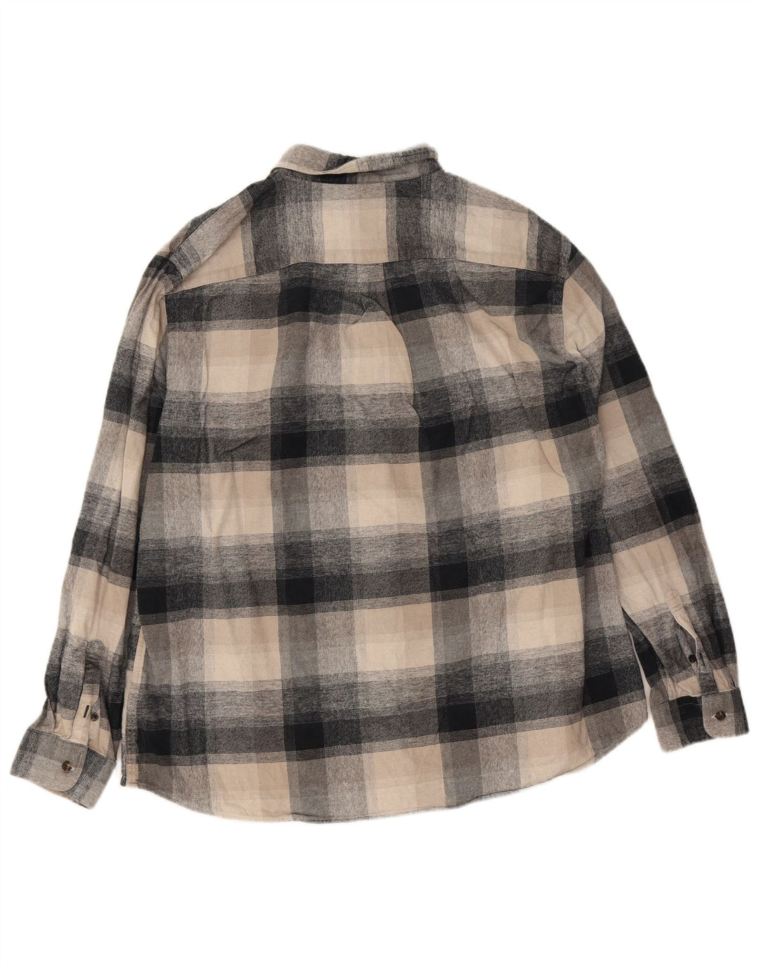 Marks & Spencer Męska koszula flanelowa o regularnym kroju 2XL, beżowa, bawełniana w kratkę